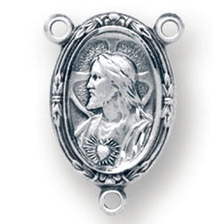 Sterling Silver Miraculous Rosary Center