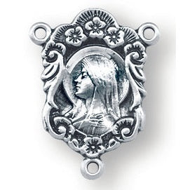 Sterling Silver Madonna Rosary Center