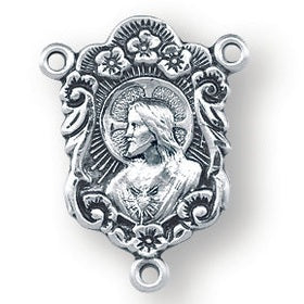 Sterling Silver Scapular Rosary Center