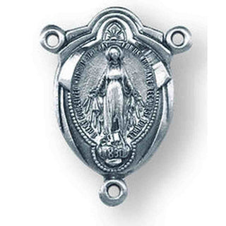 Sterling Silver Miraculous Rosary Center