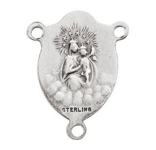 Sterling Silver Scapular Rosary Center
