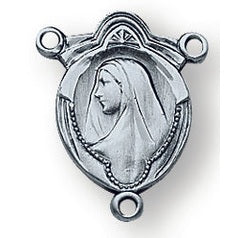 Sterling Silver Miraculous Rosary Center