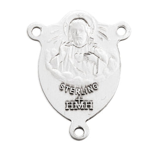 Sterling Silver Miraculous Rosary Center