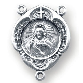 Sterling Silver Miraculous Rosary Center
