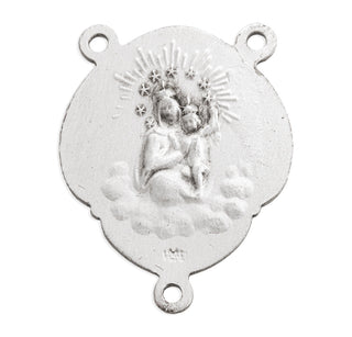 Sterling Silver Miraculous Rosary Center