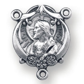 Sterling Silver Scapular Rosary Center