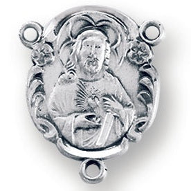 Sterling Silver Scapular Rosary Center