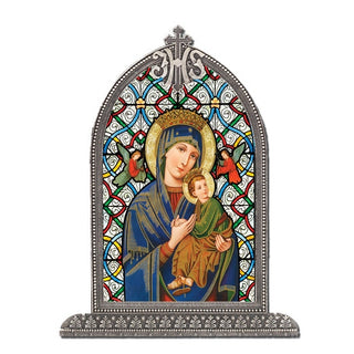 Our Lady Of Perpetual Help Silver Arch Framed Litergical Art