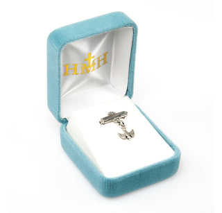 Sterling Silver Plain Crucifix Baby Pin