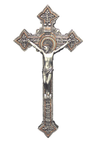 Crucifix in Pewter Style 9"