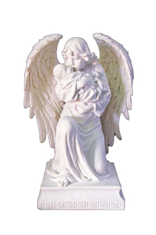 Guardian Angel with Child in White 7"