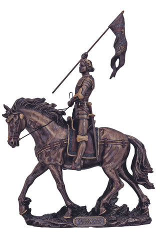 St. Joan of Arc in Cold Cast Bronze 10x11"