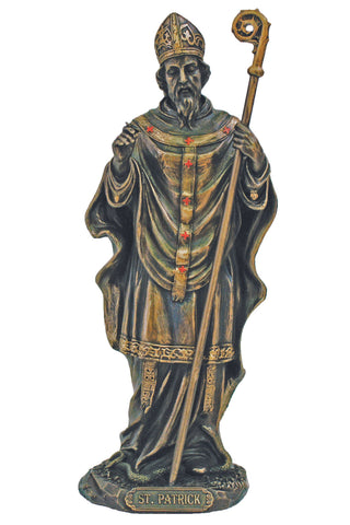 St. Patrick in Cold Cast Bronze 8"