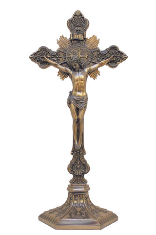 St. Benedict Crucifix in Cold Cast Bronze 24"/22"
