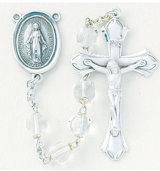 6mm Finest Austrian Crystal and Rhinestone Rosary - Engravable