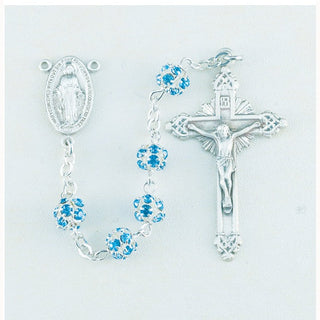 Multi Set Pink Crystal Rosary - Engravable