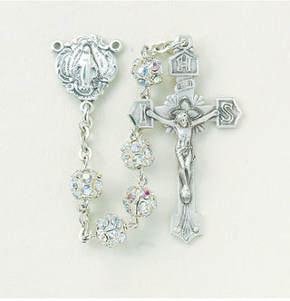 Multi Crystal Aurora Rosary - Engravable