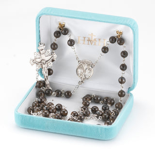 Round Genuine Gold Copper Rosary
