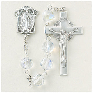 Crystal Aurora Rosary - Engravable