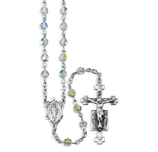 Round Clear Finest Austrian Crystal Rosary Sale