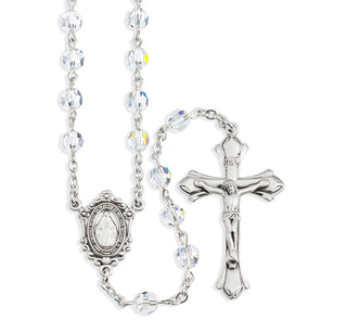 Clear Finest Austrian Crystal Rosary Engravable