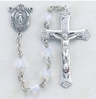 Opal Finest Austrian Crystal Rosary - Engravable