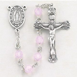 Rose Opal Finest Austrian Crystal Rosary - Engravable