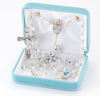 Crystal Finest Austrian Crystal Rosary - Engravable