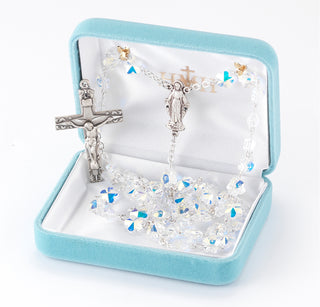 Crystal Finest Austrian Crystal Rosary - Engravable