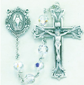 Crystal Finest Austrian Crystal Rosary - Engravable