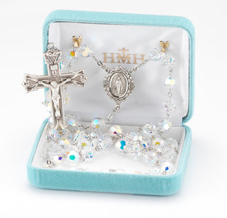 Crystal Finest Austrian Crystal Rosary - Engravable