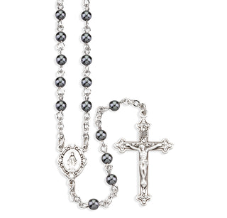 Genuine Hematite Rosary Engravable