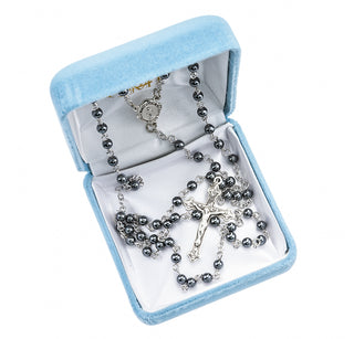 Genuine Hematite Rosary - Engravable