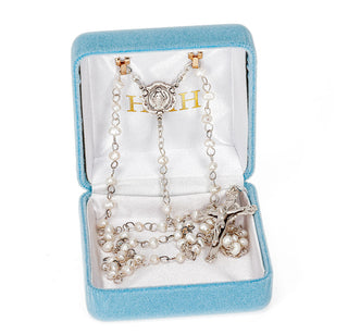 White Freshwater Pearl Rosary