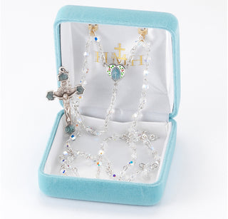 Aurora Finest Austrian Crystal Rosary - Engravable