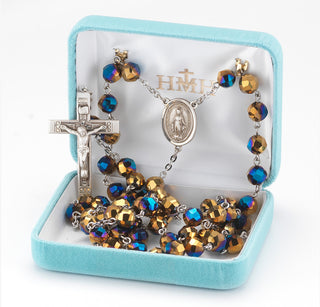 Metallic Gold Tin Cut Rosary