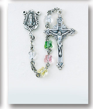 Multi Color Finest Austrian Crystal Butterfly Rosary - Engravable