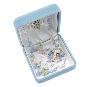 Multi Color Finest Austrian Crystal Butterfly Rosary - Engravable