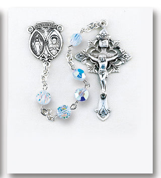 Aurora Finest Austrian Crystal Rosary - Engravable