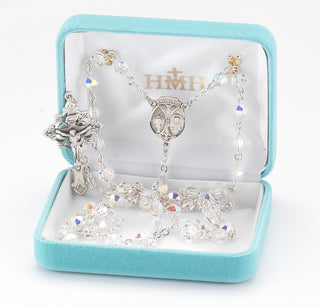 Aurora Finest Austrian Crystal Rosary - Engravable