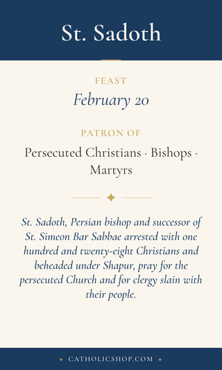 St. Sadoth Holy Cards