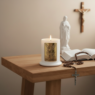 Saint Michael the Archangel Prayer Candle - Saint Michael Candle for Protection - Hand Poured Luxury Devotional candle