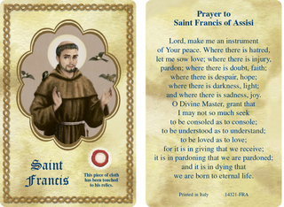 Bulk Saint Francis Relic Card