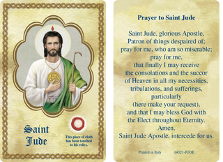 Bulk Saint Jude Relic Card