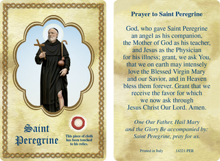 Bulk Saint Peregrine Third Class Relic Card