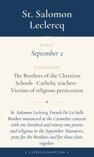 St. Salomon Leclercq Holy Cards