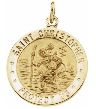 14K Yellow Gold St. Christopher Pendant