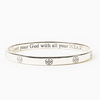 The Greatest Love Deuteronomy 6:5 Bangle Sterling Silver