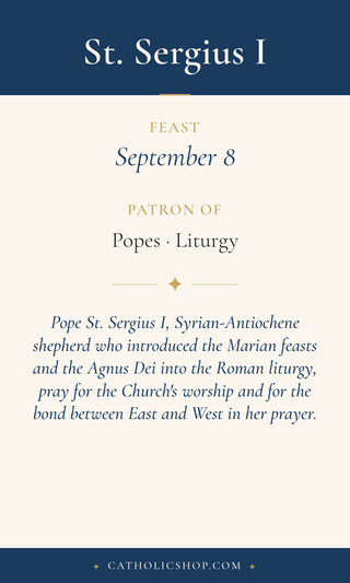 St. Sergius I Holy Cards
