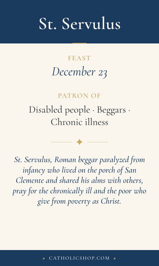 St. Servulus Holy Cards